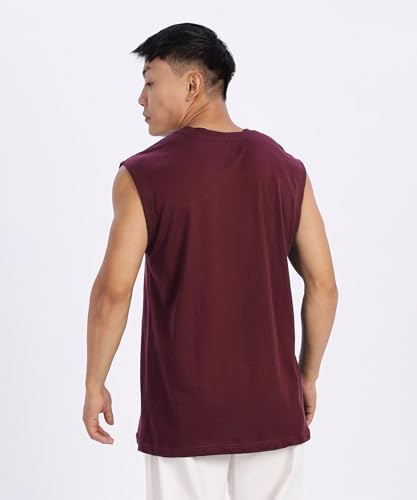 Image of SHODOX Men's 100% Cotton Tank Tops Round Neck Sleeveless Sports Loose fit Vest (Pack of 1)