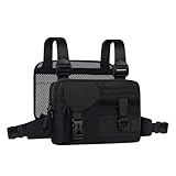 JECOLOS Chest Bag for Men Lightweight Running Chest Pack for Men, Compact Sport Vest Water Resistant, Tool Bag for Workouts, Running, Travel,Cycling,Fishing,Hiking