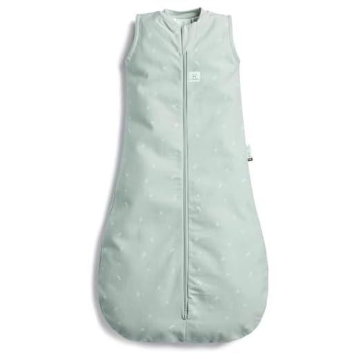 ergoPouch 1.0 Tog Jersey Sleeping Bag Organic Cotton – Organic Cotton Baby Sleeping Bag, Made of Soft & Breathable Material for Peaceful Night's Sleep (Sage, 3-12 months)