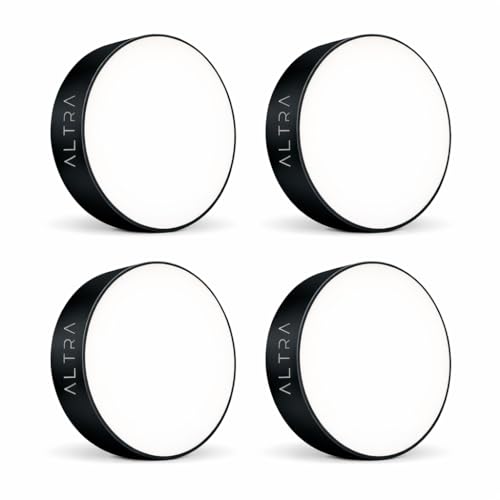 Image of 12W Rimless LED Surface Panel Light - Pack of 4 | 3-in-1 Ceiling Light | Wide Voltage 150-300V | Polycarbonate Body | Slim Round Downlight for Living Room, Office, Showroom & False Ceiling