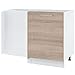 Cuisineandcie - Meuble d'angle Bas - 1 Porte, L 105 cm - décor chêne Naturel
