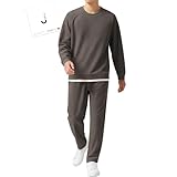 [ジェンマプラス] 【ゆったり快適】 セットアップ メンズ 冬 ジャージ 上下セット ジャージ上下 ルームウェア スウェット 上下 スエット オシャレジャージ 秋服 冬服 人気 部屋着 長袖 かっこいい シンプル 無地 春 秋 秋冬 グレー L 【国内品質認証品】
