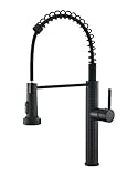 AIMADI Wasserhahn Küche Ausziehbar Küchenarmatur Einhebel-Mischer mit 360° Drehfunktion Armatur Küche Spültischarmatur Schwarz