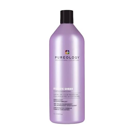 Pureology Hydrate Sheer Nourishing Shampoo | For Fine, Dry Color Treated Hair | Sulfate-Free | Silicone-Free | Vegan