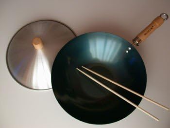 Taylor & Ng Natural Nonstick Wok Set, 12', Carbon Steel
