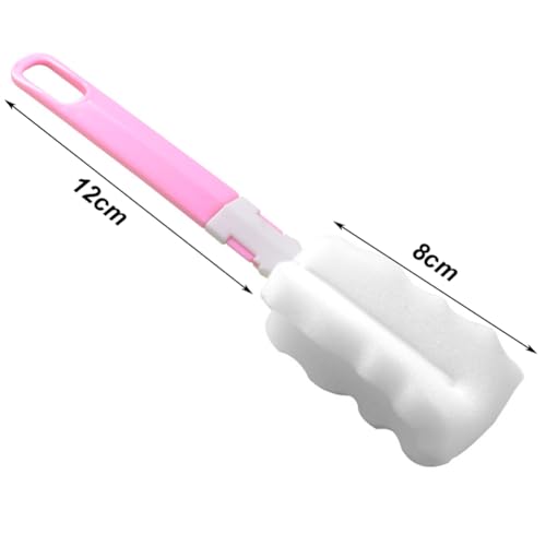 Image of 3PCS Bottle Brush Washer Set Long Handle Cup Cleaner Brush Sponge Bottle Scrubber Cleaning Sponges Brushes Cleaner Soft for Baby Bottle Kitchen Clean Glasses Mugs Cups (Color Random)