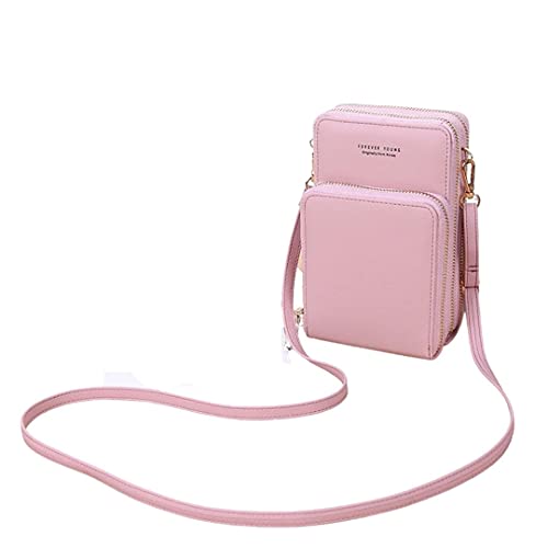 Bolsa Feminina Ombro Pequena Porta Carteira e Celular Morashop (Rosa)