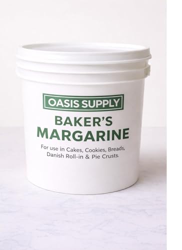 Oasis Supply Baker’s Margarine – Professional Baking Shortening With Buttery Flavor, Smooth Creamy Texture, Heat-Stable Performance For Cookies, Cakes, Pie Crusts, Pastries, & Roll-Ins, (2.5 Lb)