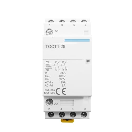 Contacteur modulaire TOCT1 4P 25A 110V Din Rail ménage Ac contacteur 4NO