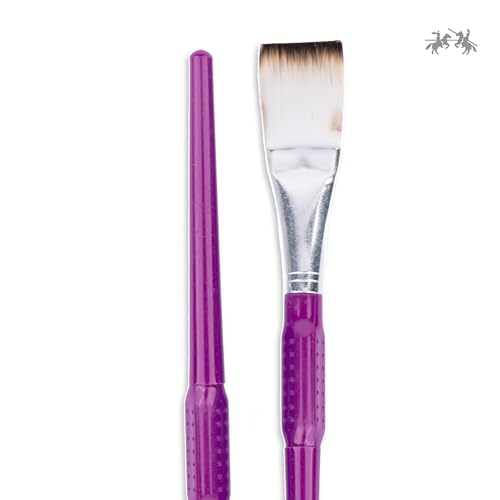 Image of Faber-Castell Tri-Grip Synthetic Hair Brush - Flat, Pack of 7 (Assorted) | Ergonomic Triangular Grip for Comfortable Painting | Ideal for Watercolour, Acrylic & Creative Art Projects