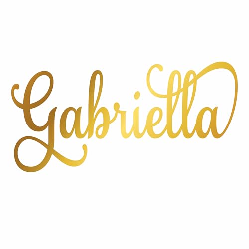 Vinilo decorativo personalizado nombre oro
