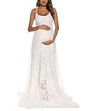 COSYOU Maxi Lace Gown Ball Dresses Mermaid Baby Shower Dress White Lace Wedding Party Dress Pregnanc