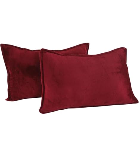 Image of Sands Flannel 300 TC Luxurious Bedsheets for Winter, King Size Fitted Warm Double Bedsheet, 72 x 78 x 10 inches, with 2 Pillow Covers (Maroon)