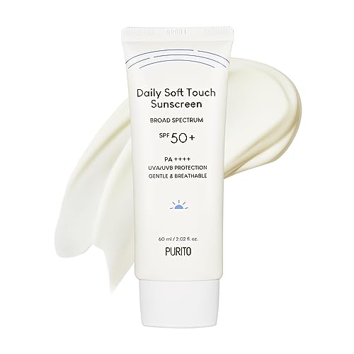 PURITO Daily Soft Touch Sunscreen 60ml / 2.02 fl. oz. SPF 50+ PA ++++ safe ingredients, broad-spectrum, calm, soothing, Vegan
