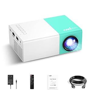 wepvo Proyector portátil,Mini Proyector para Niños, Proyector al Aire Libre Proyector de Vídeo LED Pico para Cine en Casa Proyector de Películas con USB HDMI Tipo C y Mando a Distancia