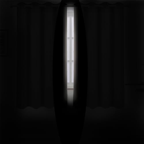 Image of LEMOMO Blackout Curtains 66 x 72 Inch Long Light Beige Curtains Set of 2 Panels Room Darkening Curtains for Bedroom and Living Room