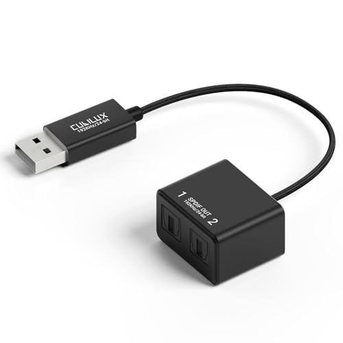 Adaptateur Audio USB-C Vers Toslink (SPDIF) Cubilux - Noir - Métallique