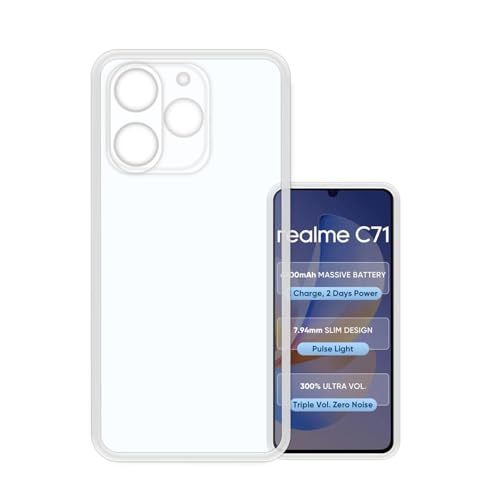 Image of COVERBLACK Flexible Rubber Case Back Cover Compatible for Realme NARZO 80Lite 4G - Transparent