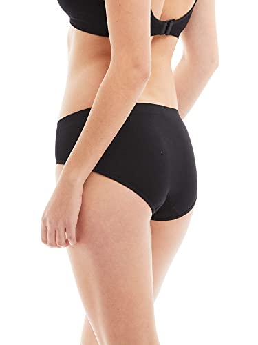 Kalon 6 Pack Women's Hipster Brief Nylon Spandex Underwear (X-Small, Basics) - Thumbnail 4