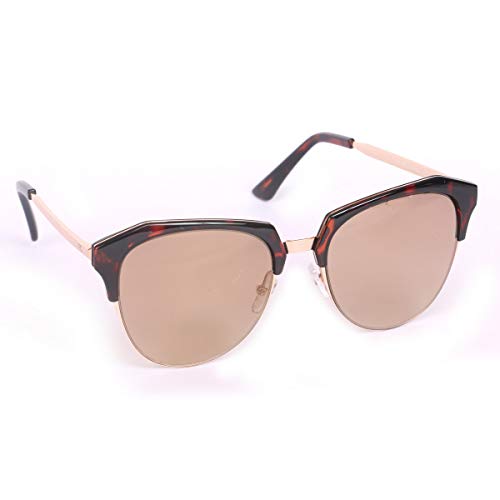 Image of FCUK Mirrored Cat Eye Women's Sunglasses - (FC 7405 C2 58 S|58|Brown Color Lens)
