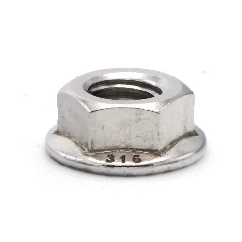 Flange Nuts Serrated 316 Stainless Steel #10-24 QTY 25