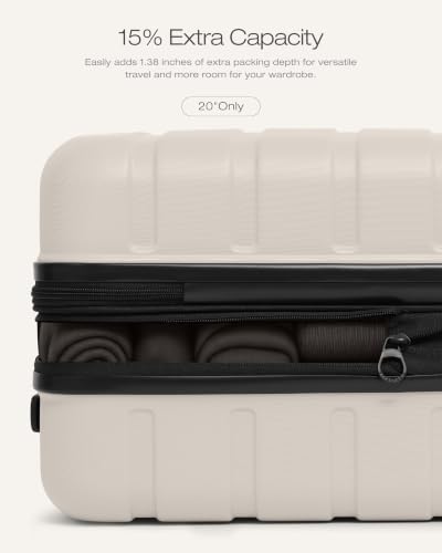 Image of Coolife Luggage Set, 3 Piece Lightweight Durable Hardshell, Matte White