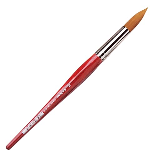 Image of da Vinci Watercolor Series 5580 CosmoTop Spin Paint Brush, Round Synthetic with Red Handle, Size 24 (5580-24)