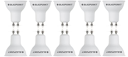 Blaupunkt LED GU10 Birne – Strahler – Reflektor – Raumbeleuchtung – 5W – Ersatz für 50W – Warmweiß 2700K – Led Lampen – 450 Lumen – Energie- und Kostensparendes Licht – Spotlight – 10-er Pack