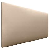 DHOME Cabecero de Polipiel o Tela AQUALINE Liso cabeceros Cabezal tapizado Cama Lujo (Polipiel Champán, 105cm (Camas 80/90/105)