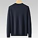 Men Crew Neck Knit Pullover Sweater Solid Long Sleeve Thick Warm Casual Jumper Black 7XL