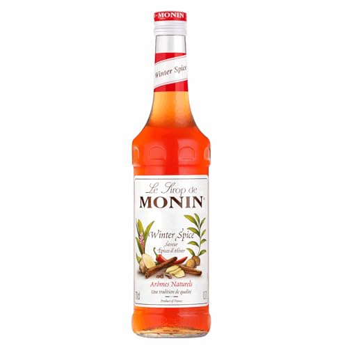MONIN Sirop d'épices d'hiver 700 ml pour café et cocktails. Convient aux végétaliens, sans allergènes, saveurs et colorants 100% naturels