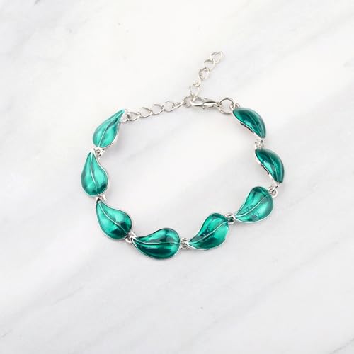 BEKECH Ring Movie Inspired Bracelet Green Leaves Bracelet Fantasy Novel Gift Bookworn Bookish Fantasy Book Lover Gift4