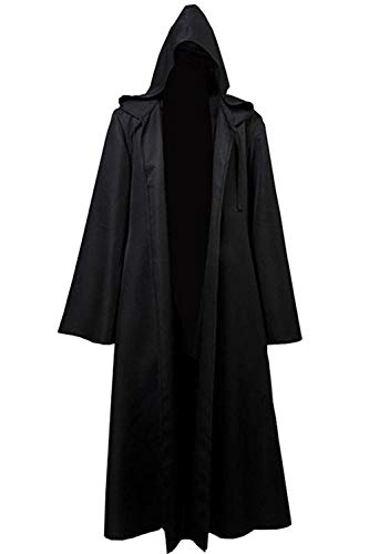 Red Dot Boutique 8019 - JEDI STAR WARS Wizard Monk Adult Costume Cloak Robe (3) L, Black)