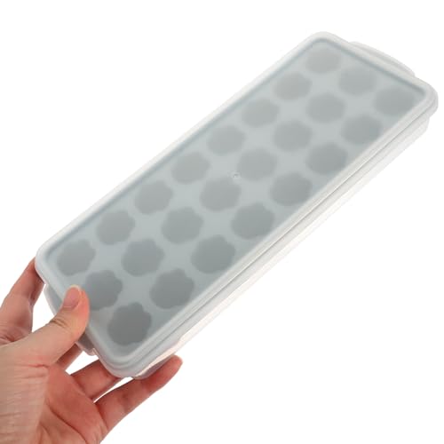 Molde para cubitos de hielo de silicona con tapa en forma de corazón miniatura 7
