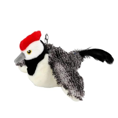 Sdvieuk 猫 おもちゃ 犬おもちゃ 鳥 電動 タッチ起動 動くぬいぐるみ 羽ばたく 音が出る 一人遊び またたび入り 鳥 猫玩具 ペットおもちゃ ひとり遊び タッチ起動 食いつきがいい 充電式 色鮮やか モード調整可能 水洗い可能 USB充電 (黒い