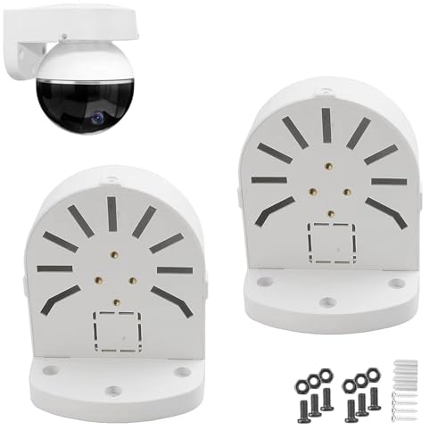PCUORLEORS Universal Wall Mount Bracket for Dome Security Camera,Security Camera Junction Box, CCTV IP Surveillance Cameras Holder, ABS Plastic Indoor Outdoor Dome Camera Mount Box(2 Pack)