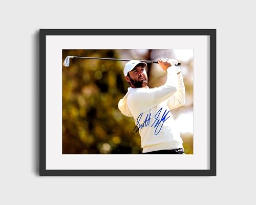 Golf Autograph Print - Scottie Scheffler Swing - Calm and