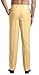 Concitor Men's Dress Pants Trousers Flat Front Slacks Solid Gold Color 34