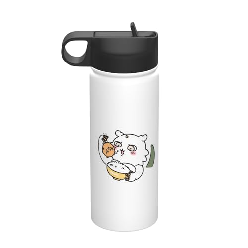 ステンレスカップ ちいかわ あのこ コーヒーカップ 車用 タンブラー かわいい 大容量 保温 保冷 真空断熱 蓋付き 水筒 ウォーターボトル 取っ手付き 持ち運びやすい スポーツ アウトドア オフィス 家庭用 車用 男女兼用 誕生日プレゼント 500ml