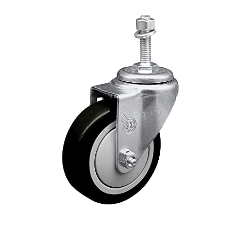 Polyurethane Swivel Threaded Stem Caster w/4