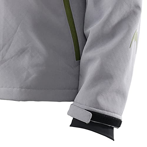 Zenith Softshell Jacket Charcoal/Green Windproof Lined Outdoor Fishing & Hunting Jacket with Water-Resistant Shell3