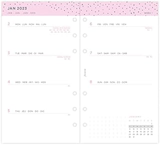 Filofax Personal Confetti Week to View Diary - 2023, White (23-68491)
