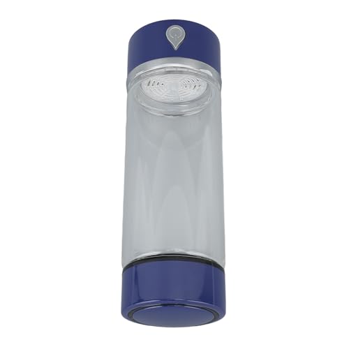 Hamwesh Botella de Agua de Hidrógeno, Generador Portátil de Agua de Hidrógeno de 420 Ml que Produce Alcalina Rica en, Ionizador de Recargable con Tecnología SPE PEM para el Hogar y los Viajes (BLUE)