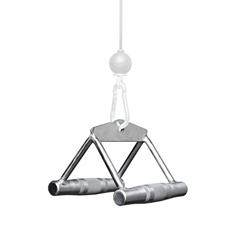 Image of REP Fitness LAT Pulldown and Low Row Cable Machine Attachments and Functional Trainer Attachments - Curl Bar, D-Handle, Ankle Cuff, Tricep Rope, Sports Handle, Straight Bar, Row, Chinning Triangle