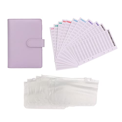 A6 Budget Satchel, Clear View ImpermeáVel PortáTil orçAmento Saco para A Escola (Roxa)