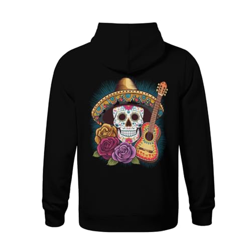 Kids Cute Cinco De Mayo Mexican Skull Boys Girls Lightweight Kangaroo Pocket Fleece Hoodies3