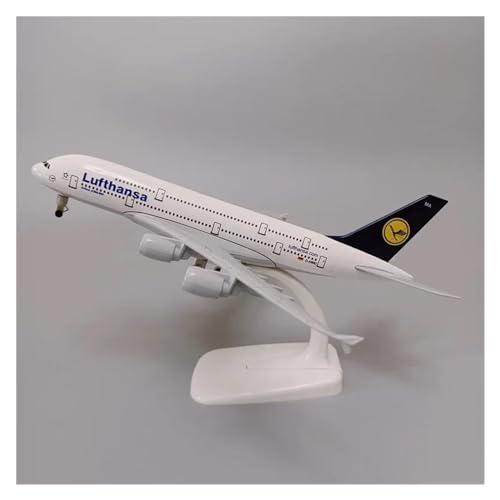 Modelo de avión A380 metálico duradero Lufthansa coleccionable que no se deforma 3