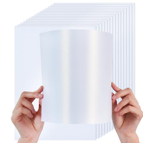 BEISHIDA A4 8.5 x 11 inch Shimmer Cardstock, White Pearlescent Card Stock Printer Paper, 250GSM Premium Craft Shimmer Paper for Invitations, Cricut, DIY Art Projects and School Supplies(30 Sheets)