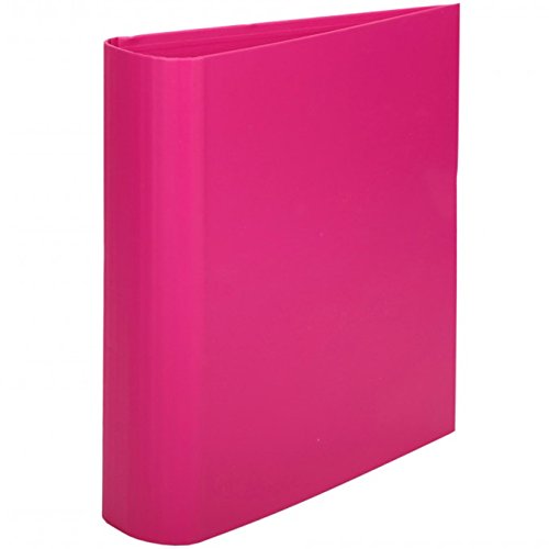 12 x CrazyGadget® A4 Large 80mm Lever Arch File Folder Stylish Design with Ring Binder and Metal Finger Pull - for Office, School and Home (Pink)
