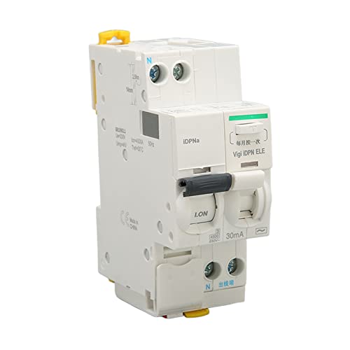 Buachois - Disjoncteur à Courant Résiduel, AC 230V 20A 1P N Protecteur de Fuite Protection Contre les Surcharges Commutateur D'air pour Lignes de Distribution D'éclairage Résidentiel Système (20A)